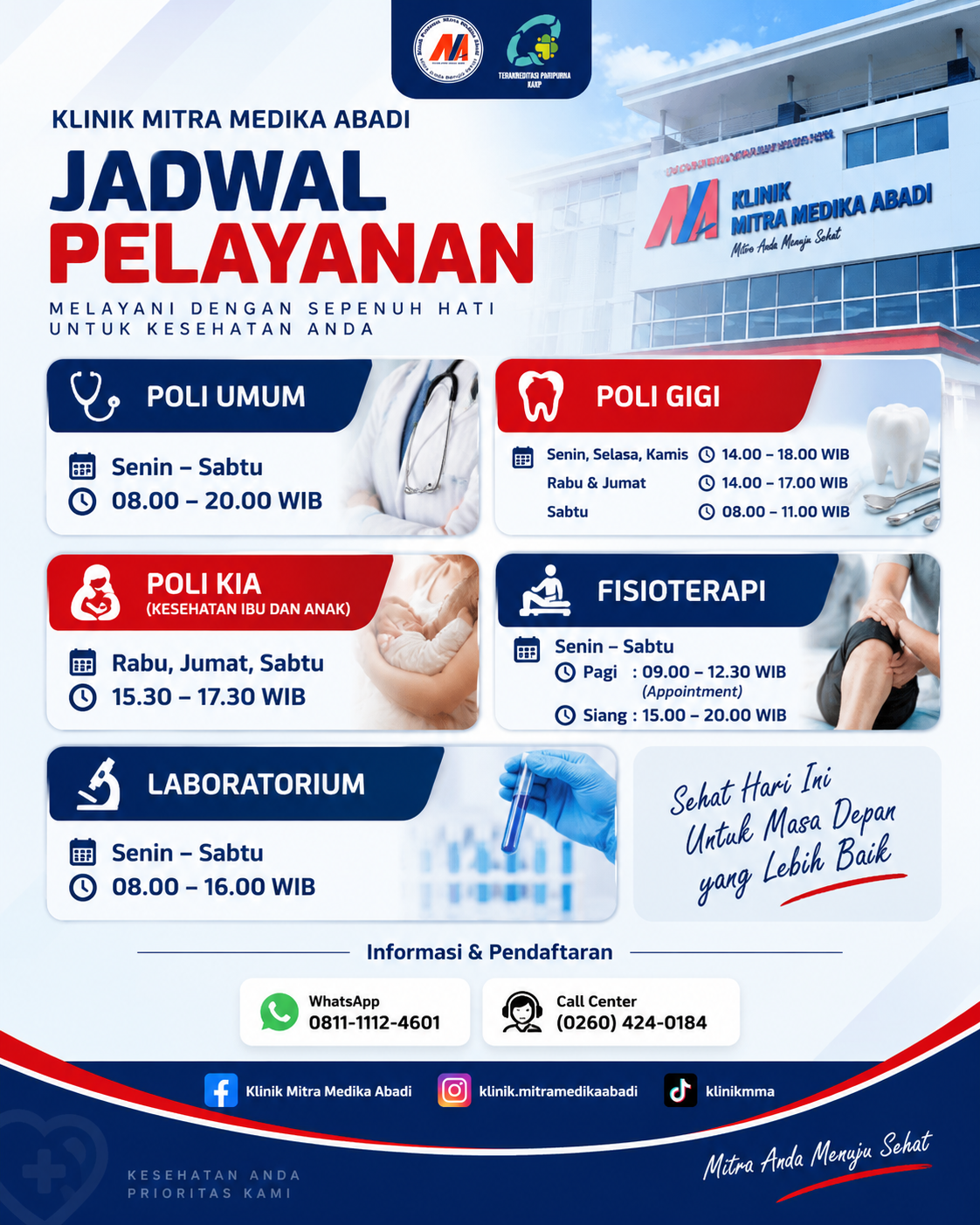 Jadwal Pelayanan Klinik MMA